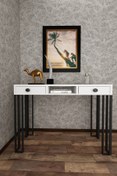 Resim Wood House Gardenya Dresuar Beyaz 
