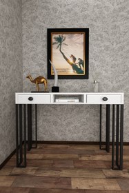 Resim Wood House Gardenya Dresuar Beyaz 