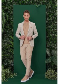 Resim Efor C 638 Slim Fit Bej Spor Ceket Bej 
