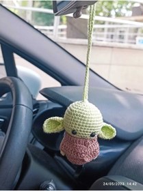 Resim Beyaz Zambaklar Kadın Kooperatifi Amigurumi Otomobil Süsü... Dikiz aynası süsü YODA 