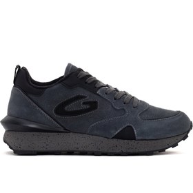 Resim Alberto Guardiani Erkek Koyu Gri Wen Kalın Tabanlı Süet Deri Sneaker - Gri / 4 