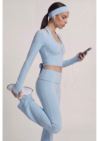 Resim Holly Lolly Bağlamalı Crop Kesim Ellen Bolero Mavi 