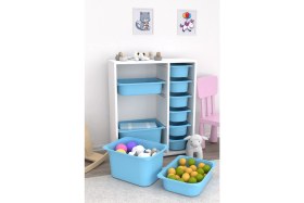 Resim Pratico Çok Amaçlı Oyuncak Dolabı Mavi 2D2K6U 
