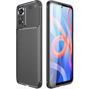 Resim M.TK Moveteck Xiaomi Redmi Note 11S Uyumlu Kılıf Kamera Lens Korumalı Karbon Silikon 