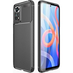 Resim M.TK Moveteck Xiaomi Redmi Note 11S Uyumlu Kılıf Kamera Lens Korumalı Karbon Silikon 