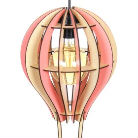 Resim Hü Ma Tasarım ve Aksesuar Çocuk Genç Odası Için Doğal Ahşap Mdf 3D Puzzle Lazer Uçan Balon Avize - Biblo Ampul Dahil Değildir 