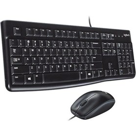Resim Logıtech Mk120 Usb Q Siyah Kablolu Klavye+mouse Set 
