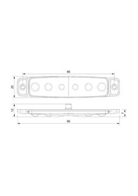 Resim Ahmet Otomotiv 5 Adet Mercekli Parmak Lamba Kırmızı 6 Ledli 12v-24v 