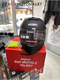 Resim AFE MOTOR Wosen Matt Black Güneş Gözlüklü Motosiklet Kaskı 
