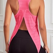 Resim Kadın Atletik Tank Üstü Yan Kesim ile - Solunabilir & Esnek Kolsuz Yoga Gömleği Koşu ve Fitness için, Siyah Vurgular ile Beyaz, Antrenman Giysileri | Tek Renk Üst | Orta Gerilme Kumaş 