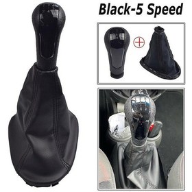 Resim Maiyame Chevrolet Matiz Spark M300 2009-2016 5 Vites Vites Çubuğu Topu İle Pu Deri Bot - Siyah, Korozyon Dayanıklı, Kolay Kurulum 