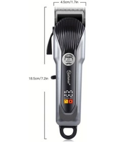 Resim Willowhaven Hatteker Şarjlı Saç Makinesi 4 Hız Ayarlı Dijital Ekran Ergonomik Silvery Black 