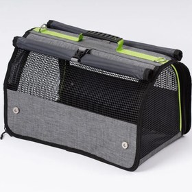 Resim Brave Paws Flybag Plastik Yırtılmaz Fileli Kedi Ve Köpek Taşıma Çantası Seyahat Çantası Gri 45x25x26cm 