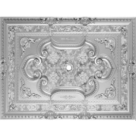 Resim Dikdörtgen Gümüş Saray Tavan Göbek 90*120 cm 