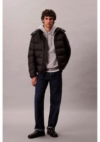 Resim Calvin Klein Jeans Uzun Kollu Çıkarılabilir Kapüşonlu Şişme Erkek Mont Lv04rc518g-ub1 Siyah 