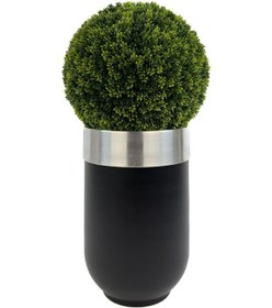 Resim Şimşir Ağacı 90cm Siyah Gümüş Darbuka Saksıda H 