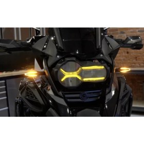 Resim Ammo Guard Far Koruma X-Lıght Sarı Dikroik Lens (Bmw R1200/R1250 Gs/gsa 2013-2024 Uyumlu) 