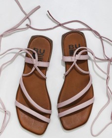 Resim Bueno Shoes Pembe Deri Kadın Düz Sandalet 01wu1822 