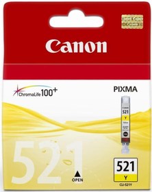 Resim Canon CLI-521Y Yellow Sarı Mürekkep Kartuş MP260-540-550-560-620-630 MX860-870 