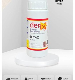Resim Derby Special Beyaz Deri Boyası 100 Ml / Mont Eşya Çanta Kemer Cüzdan Ayakkabı Deri Boyası 