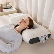 Resim Masaj Boyun Yastığı | Ayarlanabilir Ergonomik Tasarımlı Yumuşak & Pratik Şekerleme/Yatma Destek Minderi | Premium Çekirdek | Uyku için Mükemmel, Noel Hediyesi 