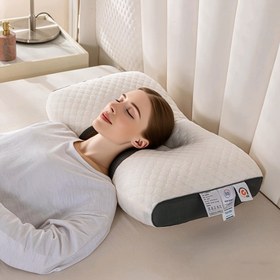 Resim Masaj Boyun Yastığı | Ayarlanabilir Ergonomik Tasarımlı Yumuşak & Pratik Şekerleme/Yatma Destek Minderi | Premium Çekirdek | Uyku için Mükemmel, Noel Hediyesi 