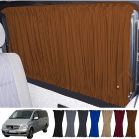 Resim Oto Pandami Mercedes Vito W639 5 Cam 2003-2014 Uyumlu Taba Raylı Oto Perde Takımı 