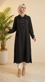 Resim Kado Yandan Yırtmaçlı Tunik 26260 - Siyah / 42 