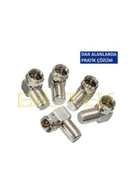 Resim F Dişi - F Erkek L Tipi F Konnektör -50 Adet 