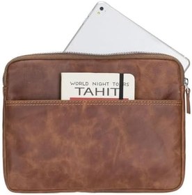 Resim Awe Slim Hakiki Deri Kahve 16inç Laptop/Macbook Kılıf 