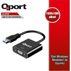Resim Qport Q-Uvg 16Cm Usb-Vga Çevirici 