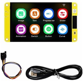 Resim Esp32-48s035 3.5 İnch Kapasitif Dokunmatik Tft Lcd Modül 320x480 Pixel Rgb Led Ldr Usb Uart Io Sens 