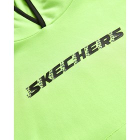 Resim Skechers Lightweight Fleece Two Yarn B Sleeveless Hoodie Sweatshirt Büyük Erkek Çocuk Neon Yeşil Sweatshirt Sk241119-302 