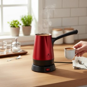 Resim King Fasıl K449 Kahve Makinesi-Kırmızı 