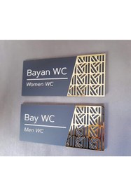 Resim Yönline Luxury Mat Antrasit Seri Kendinden Yapışkanlı Wc Yönlendirme Seti 