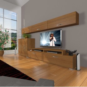 Resim Decoraktiv Ekoflex 8 Slm Tv Ünitesi Tv Sehpası - Naturel Ceviz 