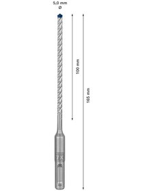 Resim Bosch Expert Sds Plus-7x Kırıcı Delici Delme Ucu 5 X 100 X 165 Mm - 2608900060 