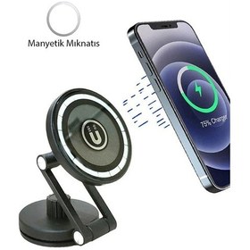 Resim Ally Le-07 Torpido Üstü Araç İç Ve Masa Üstüi Magsafe Telefon Tutucu- 5775 