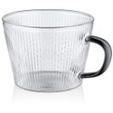 Resim Striped Borosilikat Cam Kahve Kupası 310 Ml The Mia