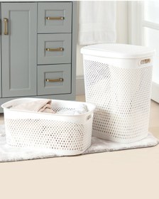 Resim Madame Coco Bellamy 2'li Çamaşır Sepeti Seti - Soft Ekru 