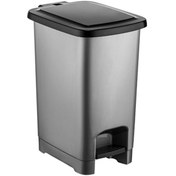Resim Plastik Metalize Slim Pedallı Çöp Kovası 15 Litre 