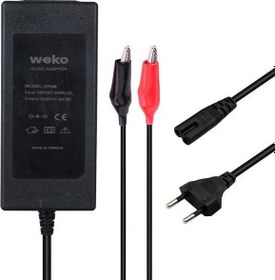 Resim Nacario Weko 12.6 Volt - 3 Amper Krokodil Uçlu Ledli Yerli Üretim Masaüstü Şarj Adaptörü 