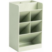 Resim Ganzhoushop Kalemlik Çok Amaçlı Büyük Kapasiteli Modern Basit Eğimli Tasarım 5 Bölmeli Kalemlik Forgreen 
