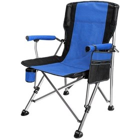 Resim Katlanır Kamp Piknik Sandalyesi - Madfox Roxy - Mavi/siyah - 546245 - Taşıma Çantalı Çok Renkli 