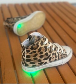 Resim Surpie Shoes Kız Çocuk Günlük Ayakkabı, Çocuk Leopar Ayakkabı (31-35 Numara Işıksızdır) 