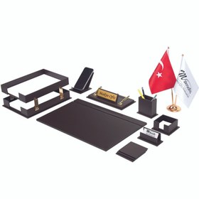 Resim Makroofis Liya Sümen Takımı 11 Parça Kahve Full Set 
