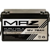 Resim Maz Akü 12 Volt 70 Amper (Ah) Kuru AGM VRLA Güç Kaynağı UPS Akü 