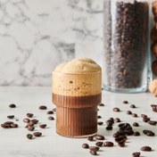 Resim Tohana Çizgili Kahve Yanı Cam Su Bardağı - 150 ml 