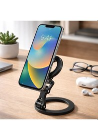 Resim E2m Çift Manyetik Telefon Standı Siyah Siyah 