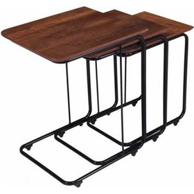 Resim C Zigon Sehpa 3'Lü Takım Mdf Ceviz 